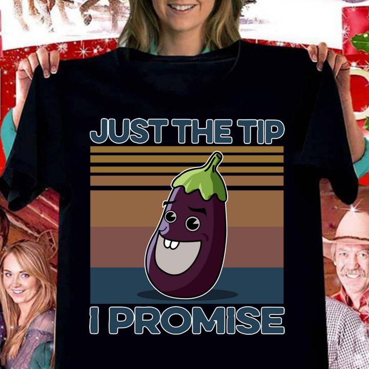 Eggplant Just The Tip I Promise Vintage t-shirt woman shirt