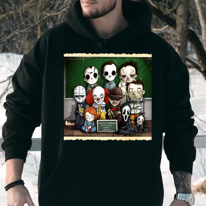 Horror Movie characters students in class t-shirt hoodie