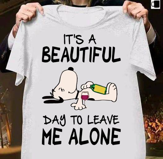 Snoopy it's a beautiful day to leave me alone t-shirt shirt
