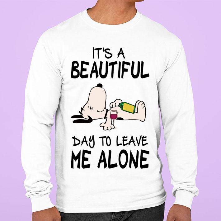 Snoopy it's a beautiful day to leave me alone t-shirt sweatshirt