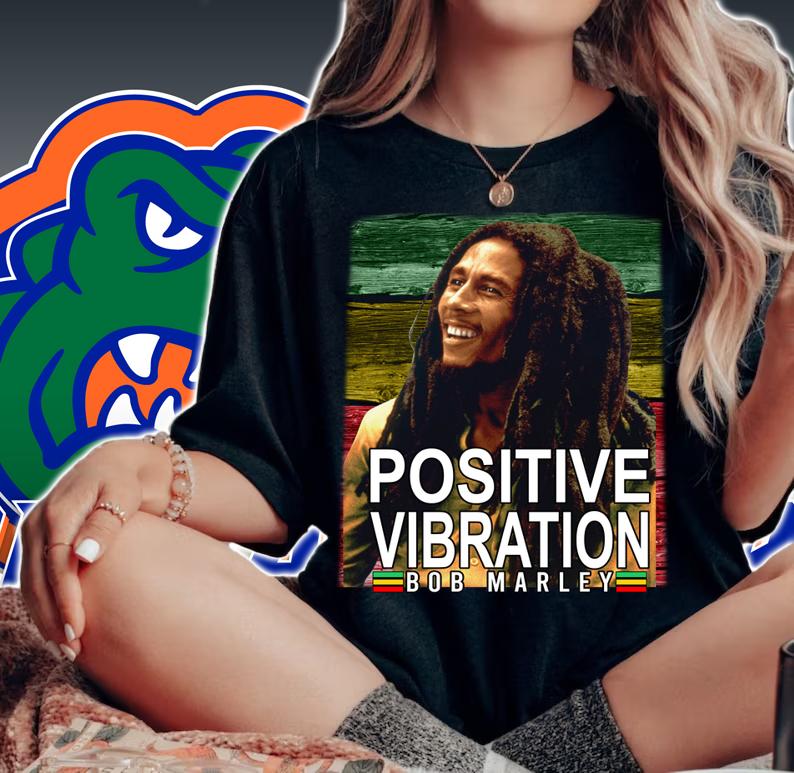 Bob Marley Positive Vibration Juneteenth Black Lives Matter t-shirt woman shirt
