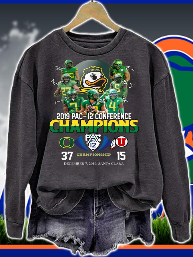 Oregon Ducks 2019 Pac 12 conference championship 37 15 t-shirt sweatshirt