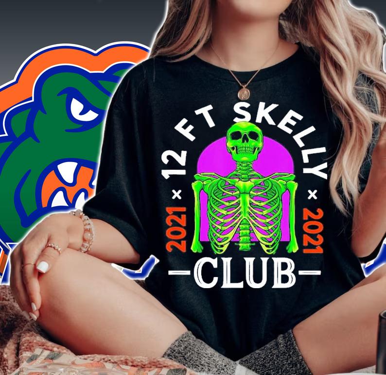 12Ft Skelly Club Skeleton Shirt t-shirt woman shirt