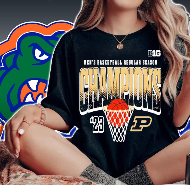 Big 10 Purdue Boilermakers 2023 Men's Basketball Regular Season Champions Shirt t-shirt woman shirt