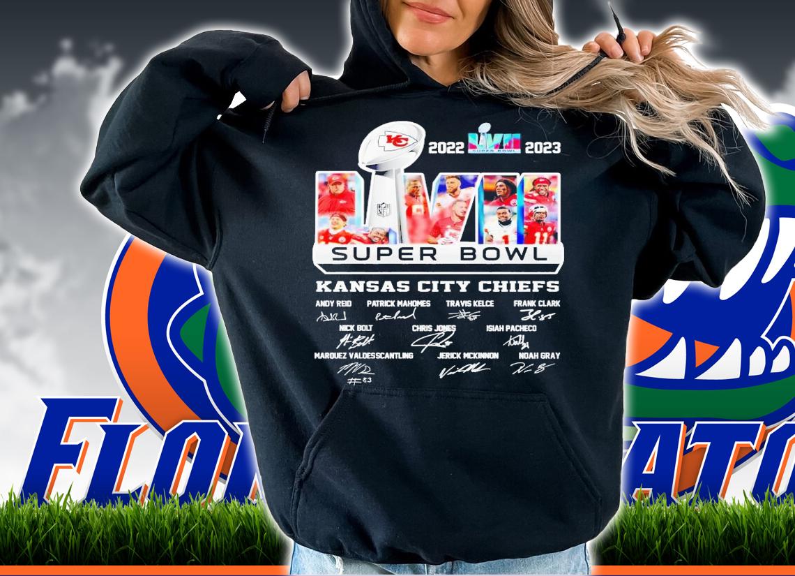 2022-2023 Kansas City Chiefs Super Bowl Champions signatures shirt t-shirt hoodie