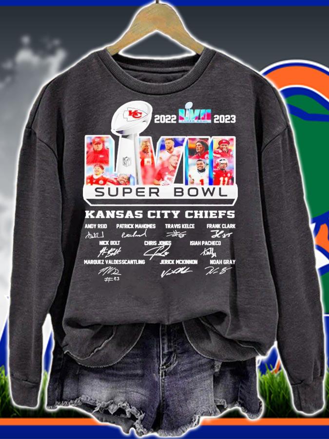 2022-2023 Kansas City Chiefs Super Bowl Champions signatures shirt t-shirt sweatshirt