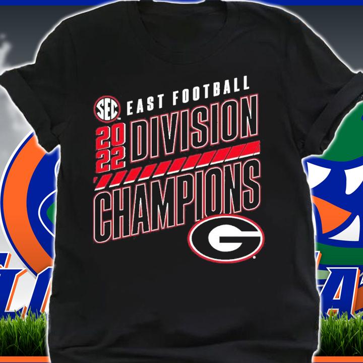 Charcoal Georgia Bulldogs SEC East Division Football Champions Slanted Knockout 2022 Shirt t-shirt shirt