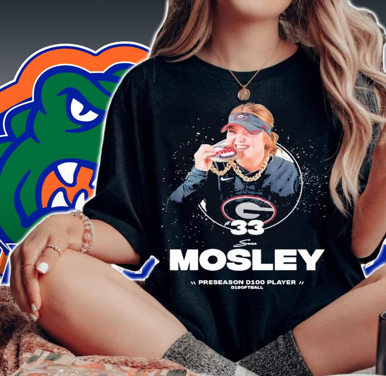 Georgia Bulldogs 33 Mosley Preseason D100 Player Softball Shirt t-shirt woman shirt