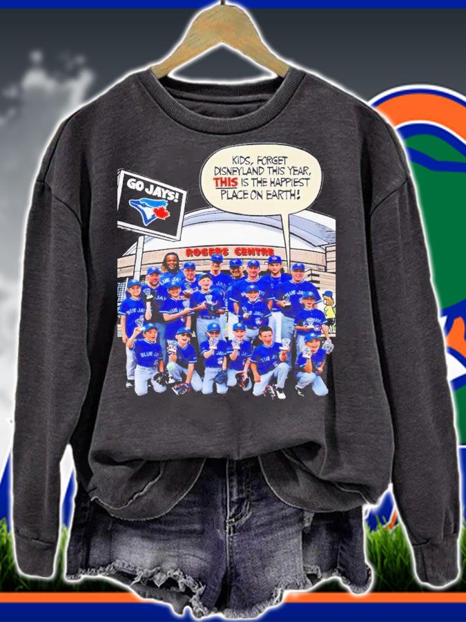 Go Jays kids forget disneyland this year this is happiest place on earth shirt t-shirt sweatshirt