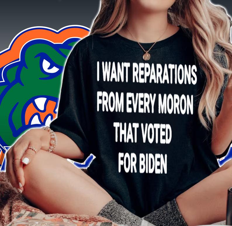 I want reparations from every moron that voted for Biden shirt t-shirt woman shirt