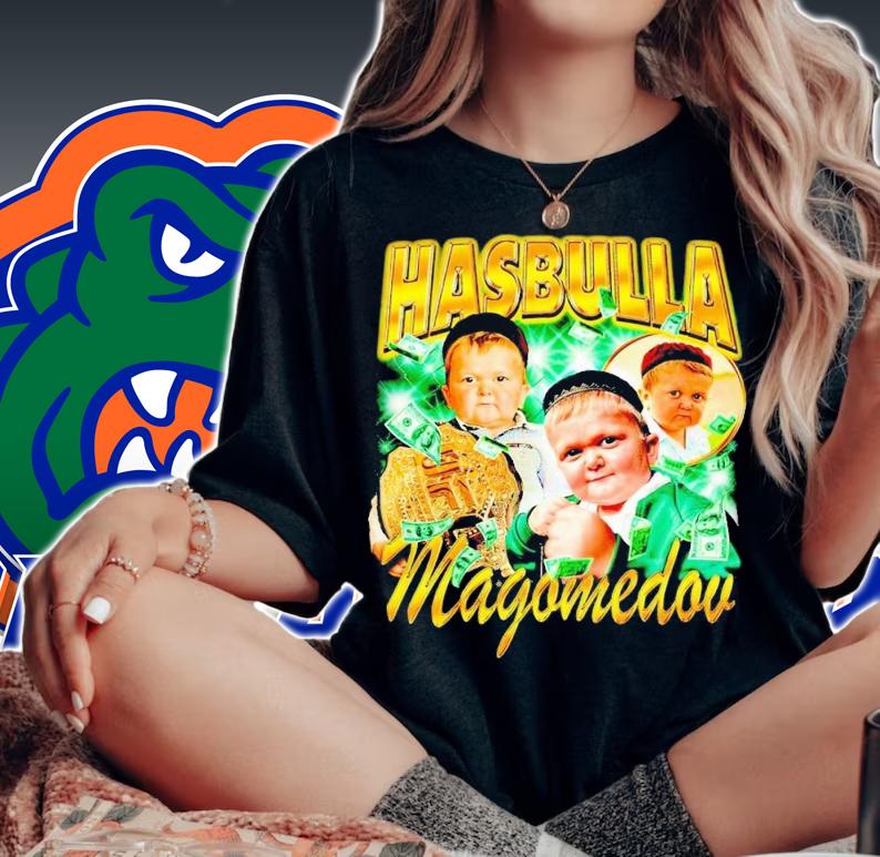 Hasbulla Magomedov championship belt and dollar shirt t-shirt woman shirt