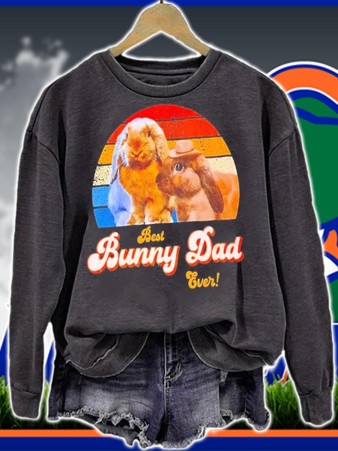 Lythero Best Bunny Dad Ever Vintage Shirt t-shirt sweatshirt