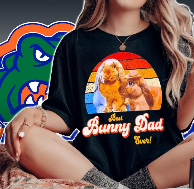 Lythero Best Bunny Dad Ever Vintage Shirt t-shirt woman shirt