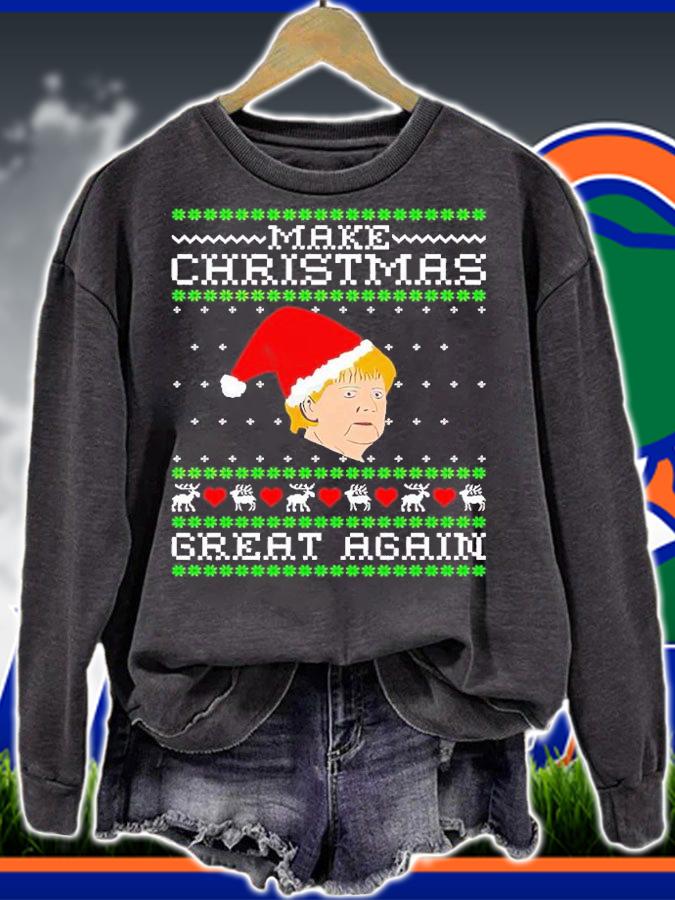Make Christmas Great Again Ugly Xgiftmas shirt t-shirt sweatshirt