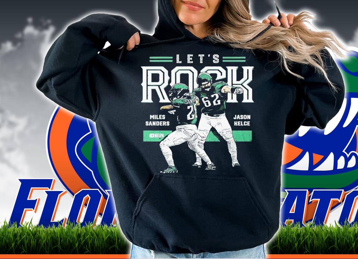 Miles Sanders and Jason Kelce Philadelphia lets rock shirt t-shirt