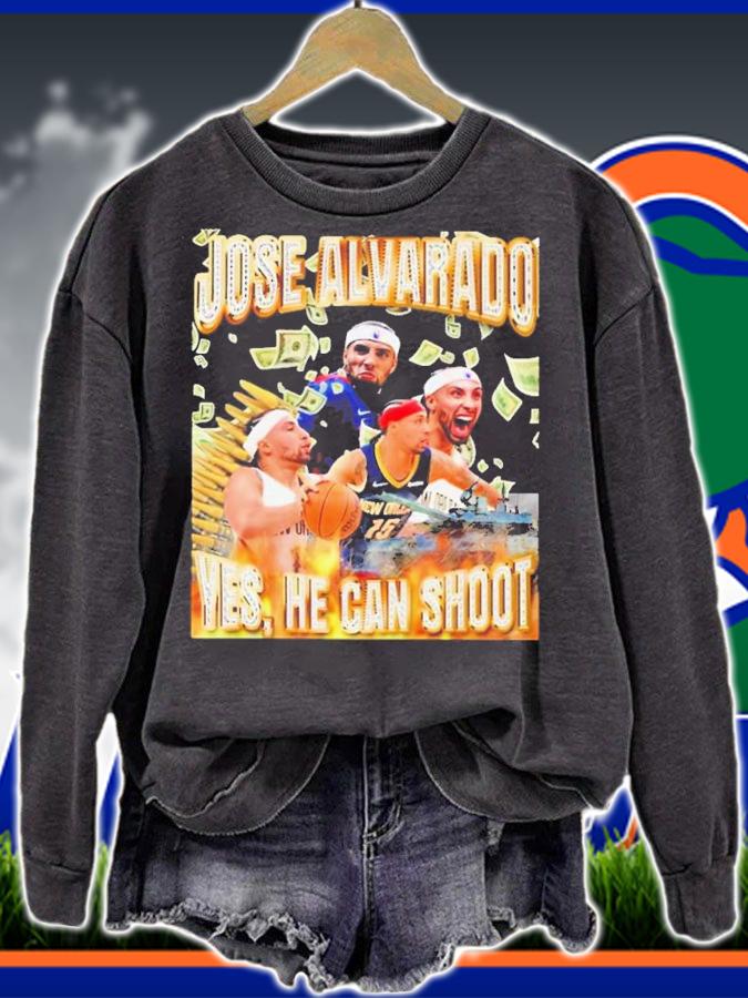 NBA Brandon X. Ingram Wearing Jose Alvarado Yes He Can Shoot Shirt t-shirt sweatshirt