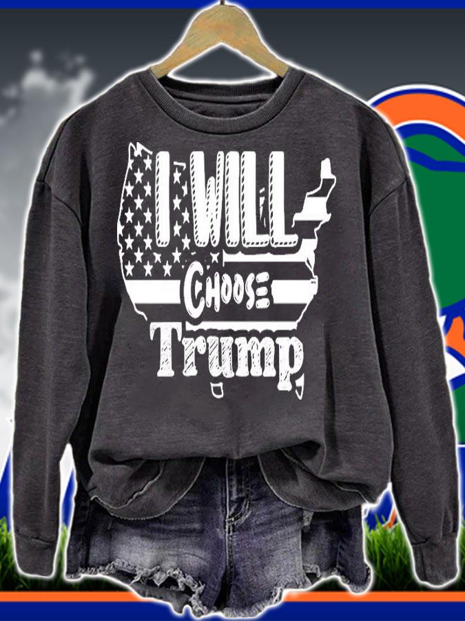 I Will Choose Trump US Flag T-Shirt t-shirt sweatshirt