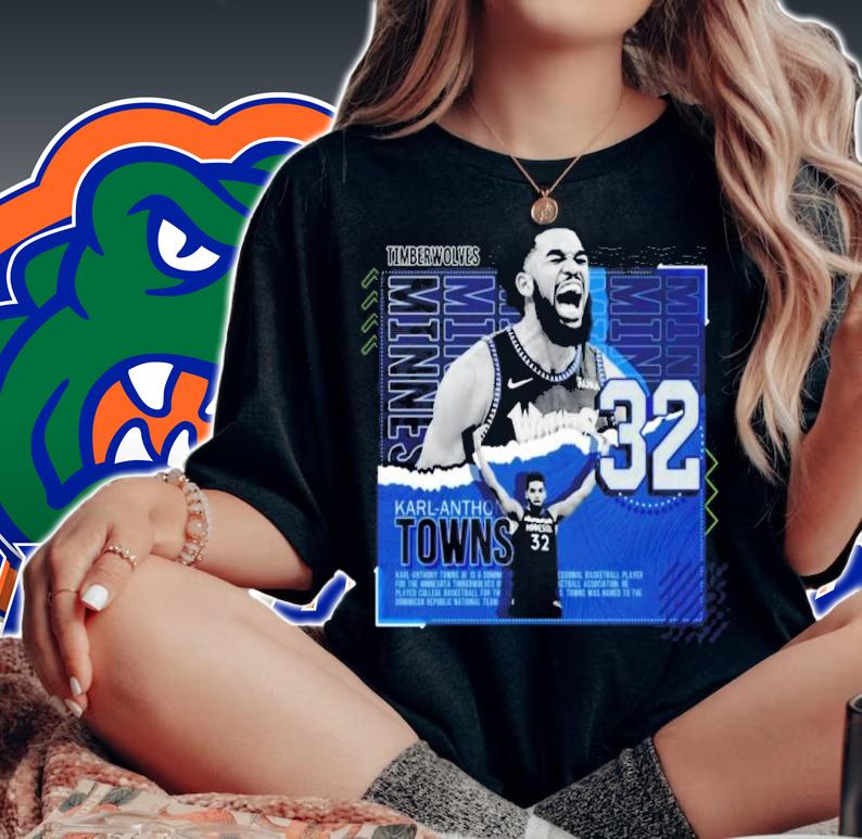 Karl-Anthony Towns Basketball Paper Poster Timberwolves Shirt t-shirt woman shirt