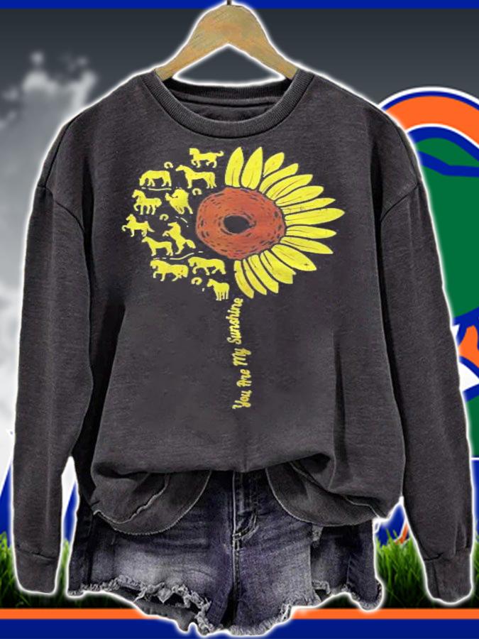 Horse Sunflower Youre My Sunshine Animal Gift T-shirt t-shirt sweatshirt