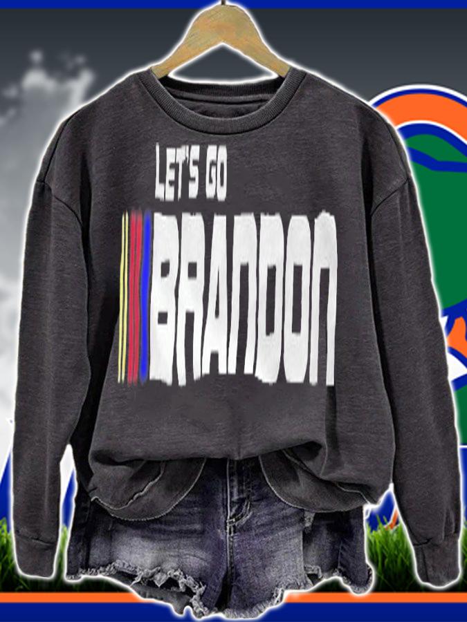 Let's Go Brandon Biden Chant Racing Fan Logo T-Shirt sweatshirt
