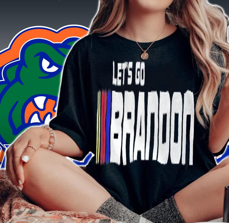 Let's Go Brandon Biden Chant Racing Fan Logo T-Shirt woman shirt