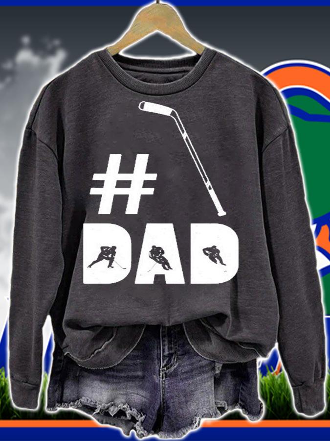 Mens Dad Hockey Shirt Gift For Him Daddy Funny Fathers Day T-Shirt sweatshirt