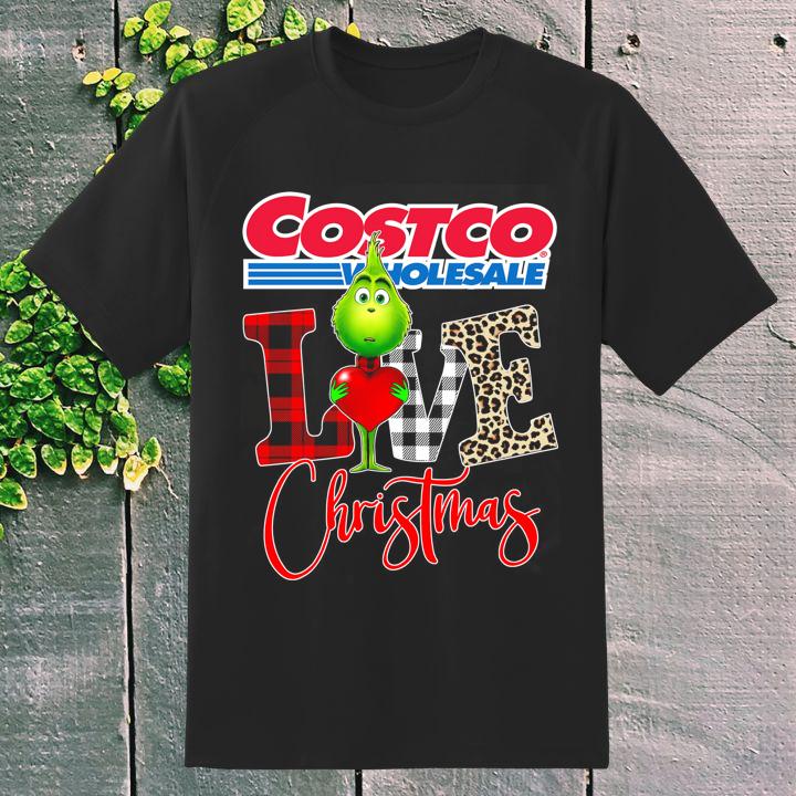 Love Costco Wholesale Grinch Christmas Leopard T-Shirt