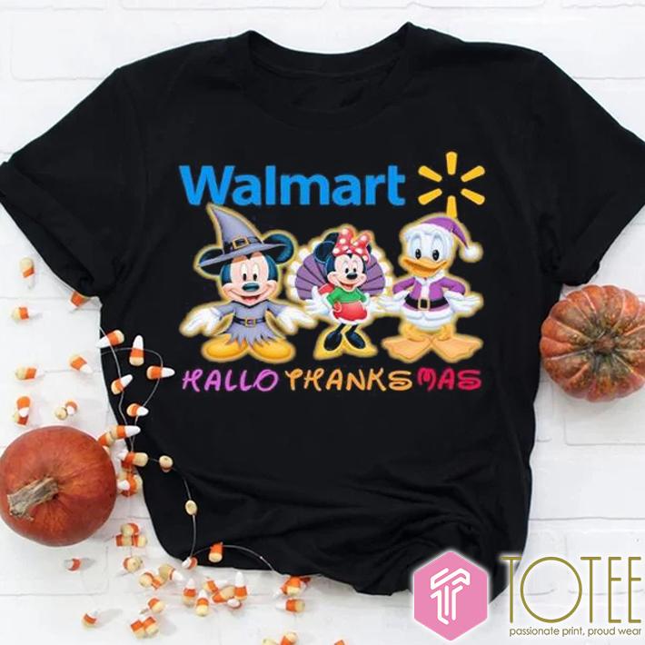 Disney X Walmart Mickey Minnie Donald Hallothanksmas T-Shirt