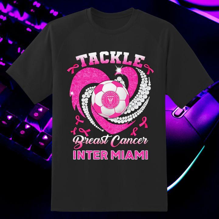 Inter Miami CF Tackle Breast Cancer Awareness Diamond Heart T-Shirt