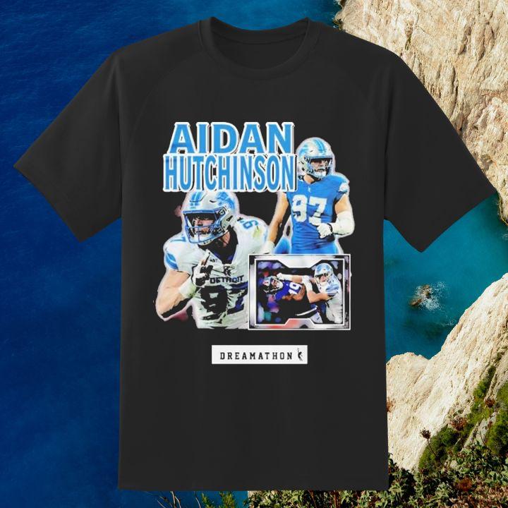 Detroit Lions 97 Aidan Hutchinson Dreamathon 2024 T-Shirt