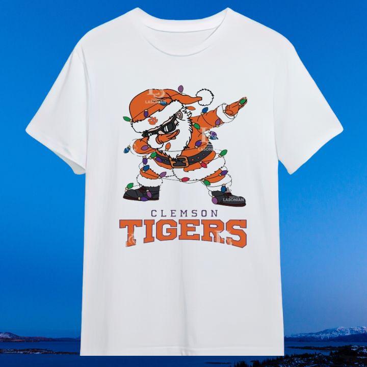 Dabbing Santa Clemson Tigers Christmas Shirt - Festive & Fun Holiday Gift