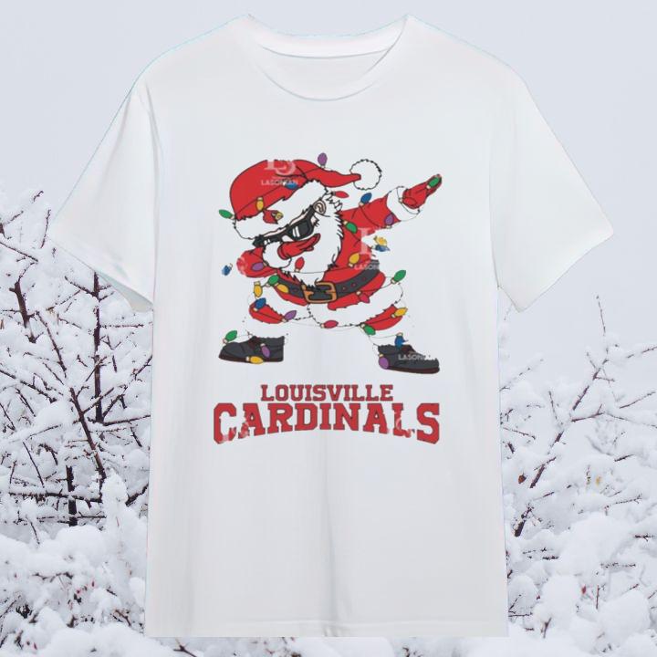 Dabbing Santa Louisville Cardinals Christmas Light Shirt – Festive & Fun!