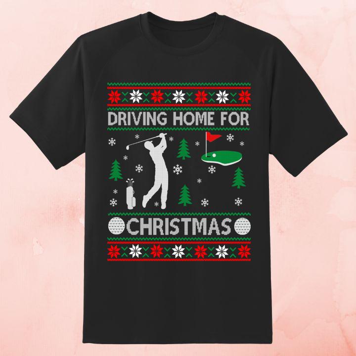 Perfect Golf Driving Home for Christmas Ugly Sweater Shirt – Shop Now!