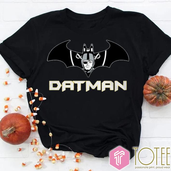 Oakland Raiders Datman Batman Logo Shirt - Must-Have for Fans & Collectors