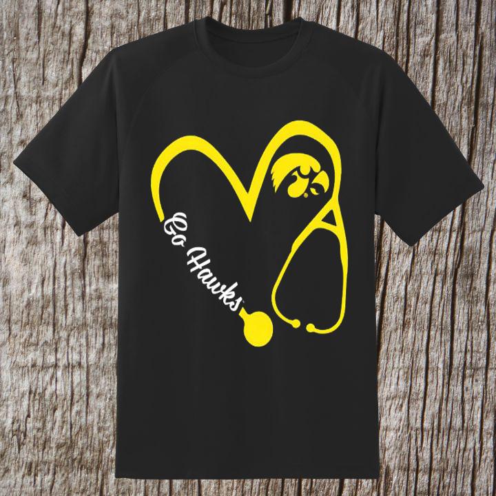 Support Iowa Hawkeyes with the Nurse Go Hawks T-Shirt – Team Spirit Gear