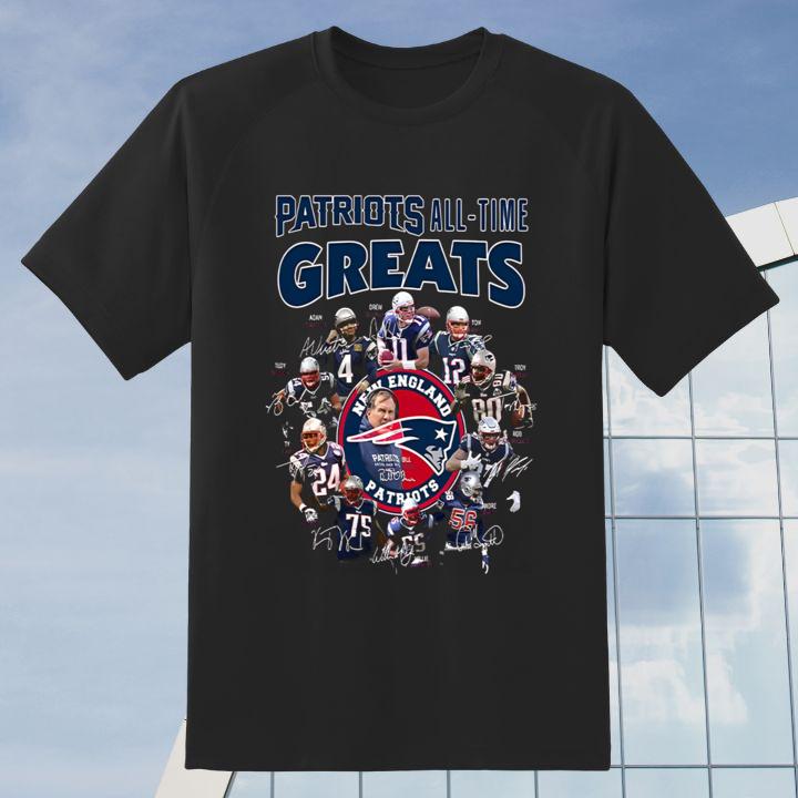 All-Time Greats New England Patriots Team Players Autographs Shirt