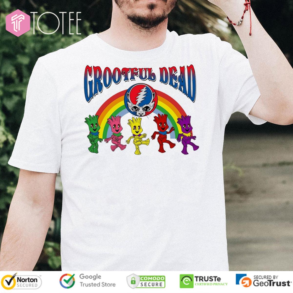 Marvel Rocket Raccoon Baby Groot Grateful Dead T-Shirt