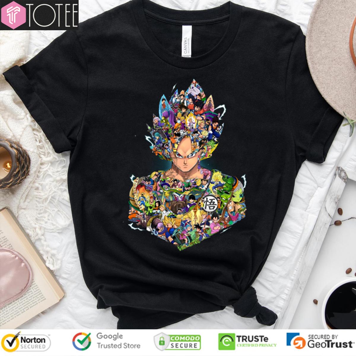 All Characters Inside Son Goku Dragon Ball Z Goku Anime T-Shirt