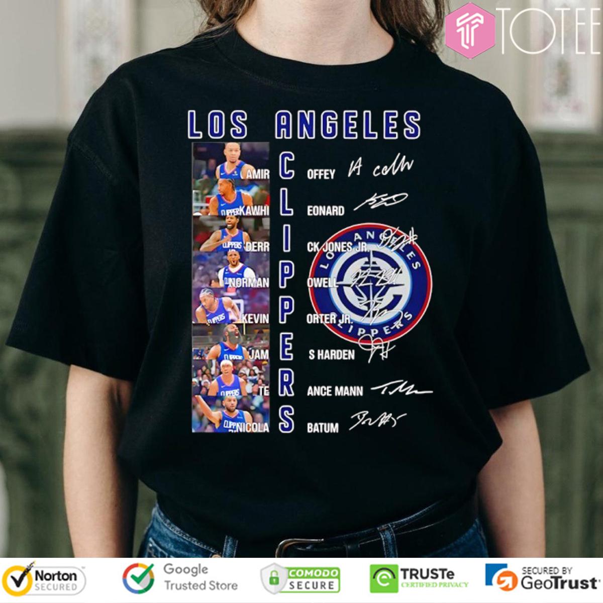 Los Angeles Clippers Basketball Team Players Signatures T-Shirt