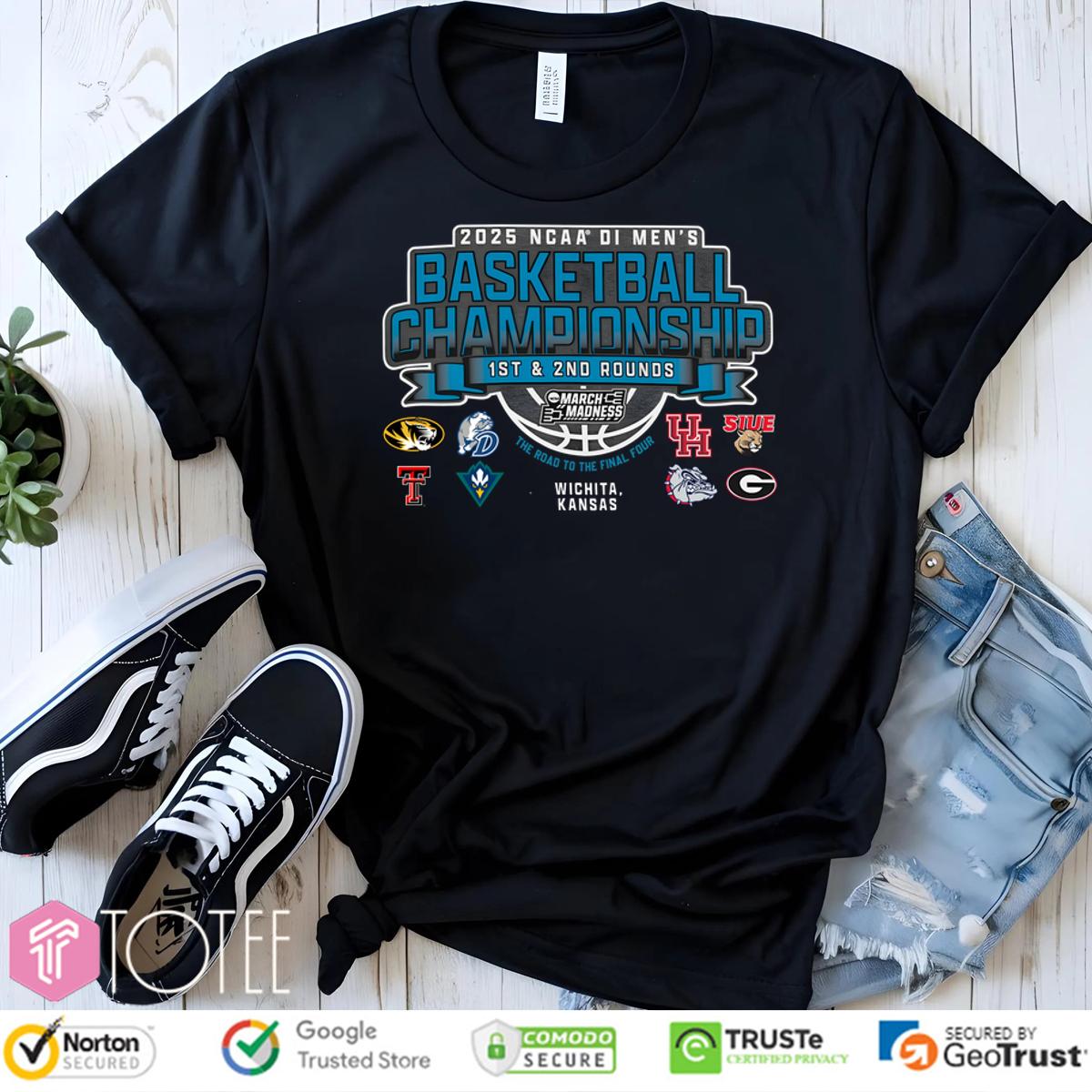 Ncaa Di Mens Basketball Championship 1St And 2Nd Rounds 2025 Wichita Kansas Shirt