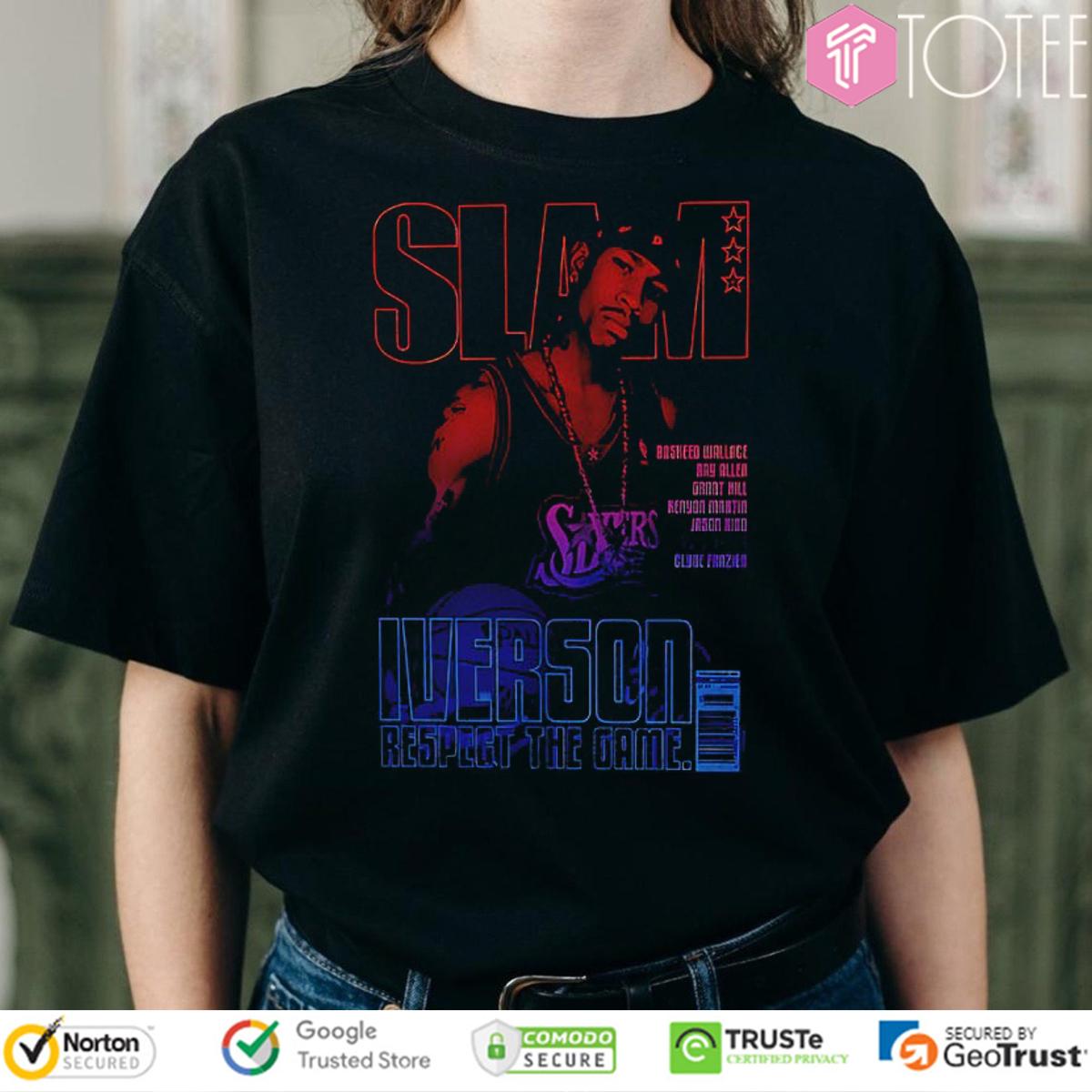 Allen Iverson Philadelphia 76ers SLAM Respect The Game T-Shirt