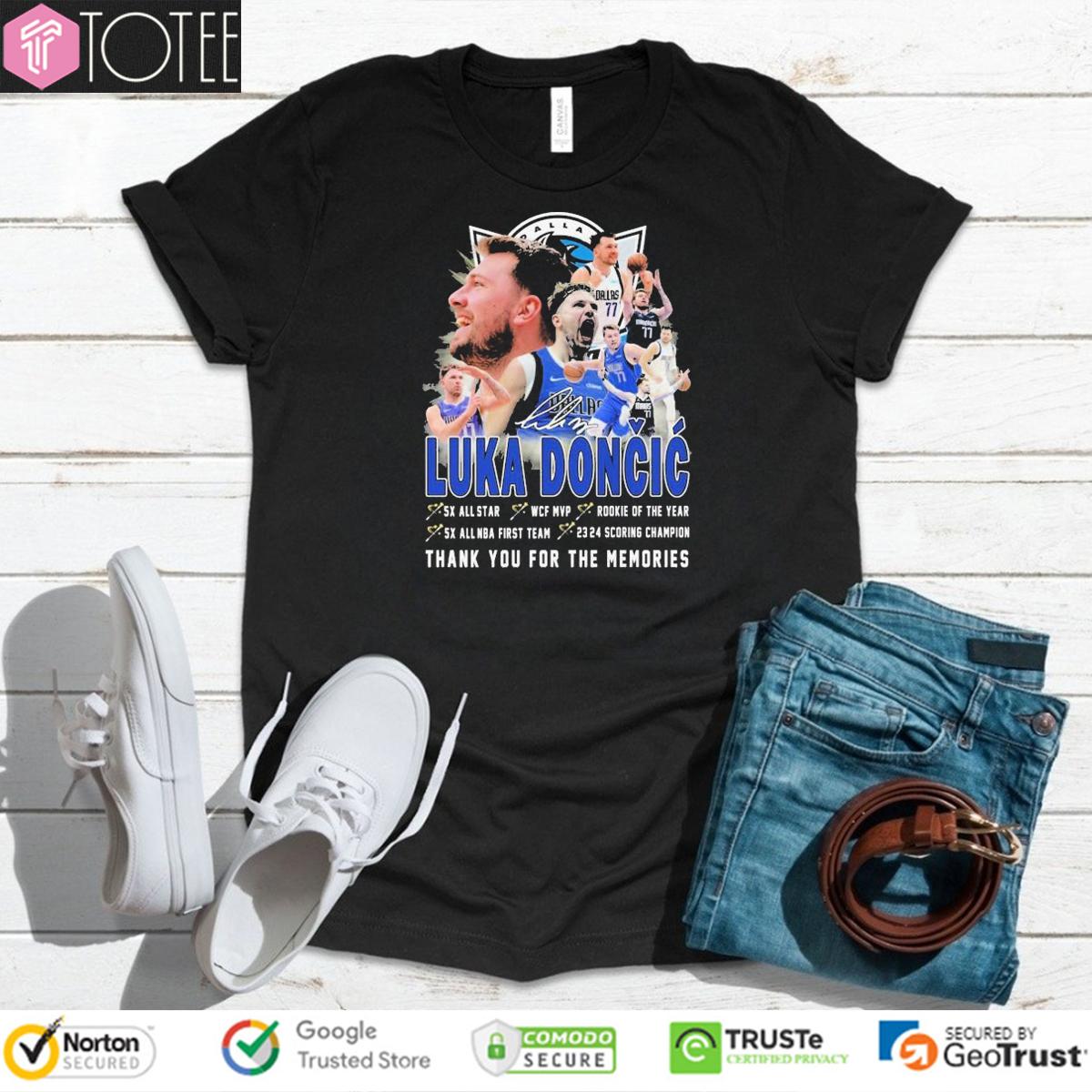 Luka Doncic Dallas Mavericks 5X All Star NBA MVP Signature t-shirt