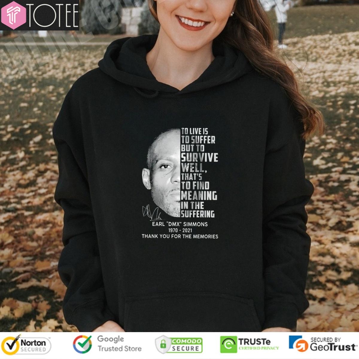 To Live Is To Suffer But To Survive Well That_S To Find Me Aning In The Suffering Earl Dmx Simmons 1970 2021 Hoodie