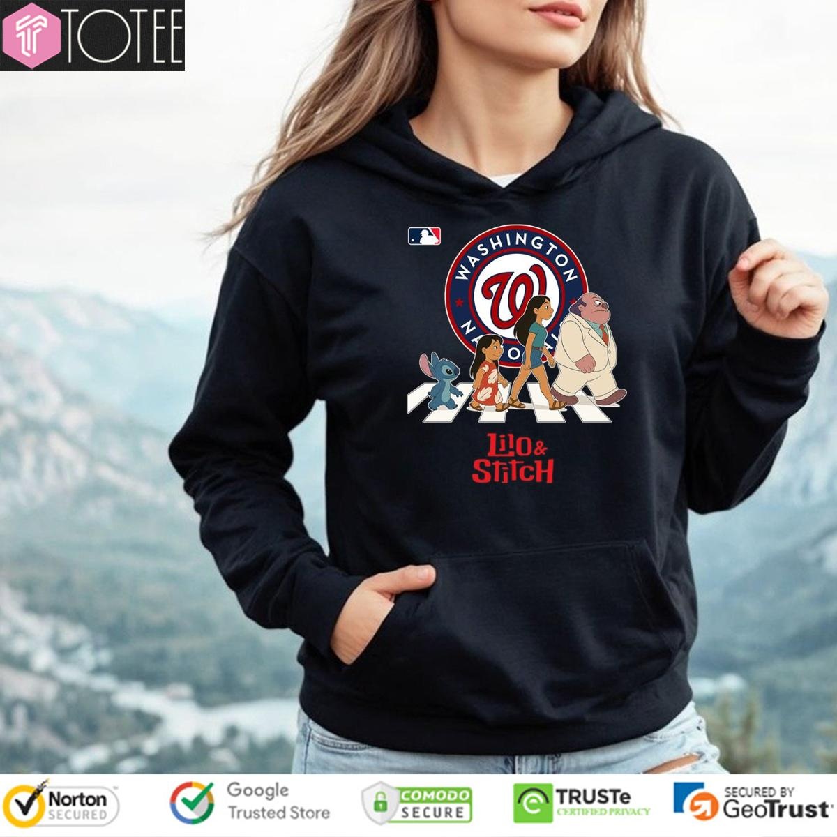 Lilo And Stitch Abbey Road Washington Nationals Baseball Hoodie