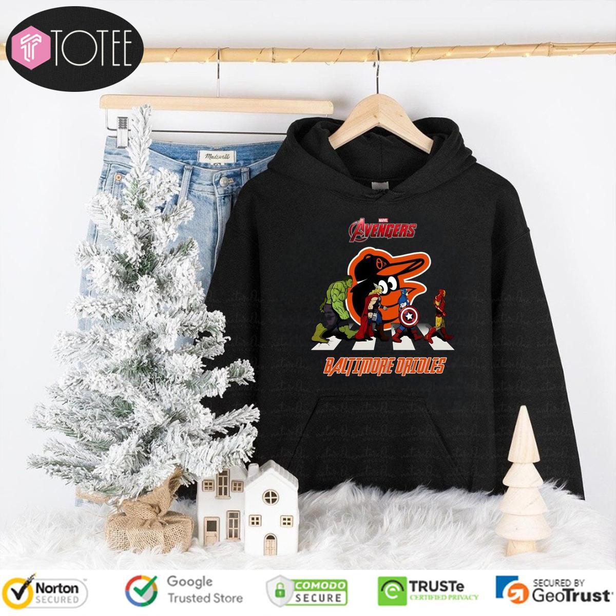 Baltimore Orioles Marvel Avengers Abbey Road Hoodie