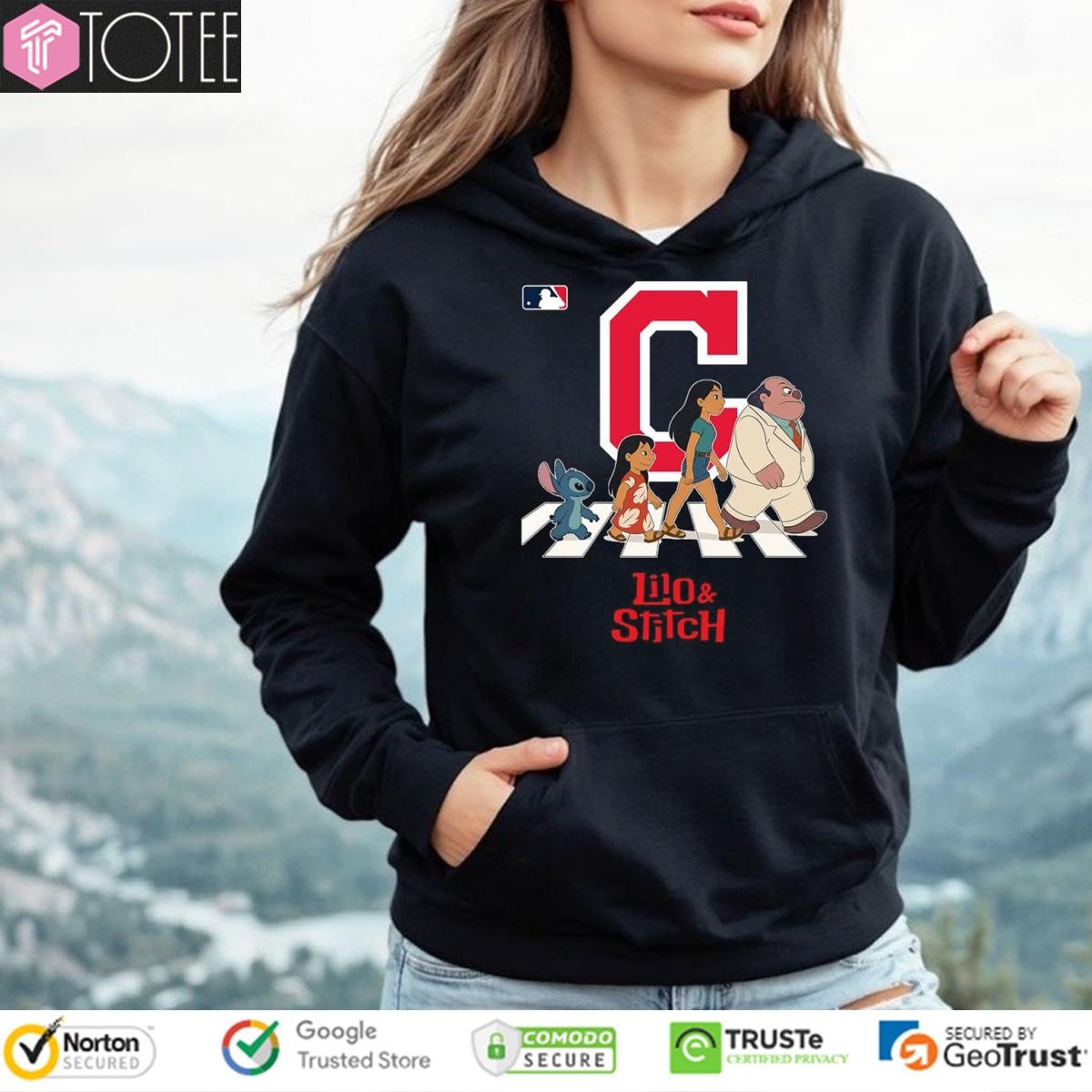 Cleveland Indians Lilo And Stitch Abbey Road Cleveland Guardians Hoodie