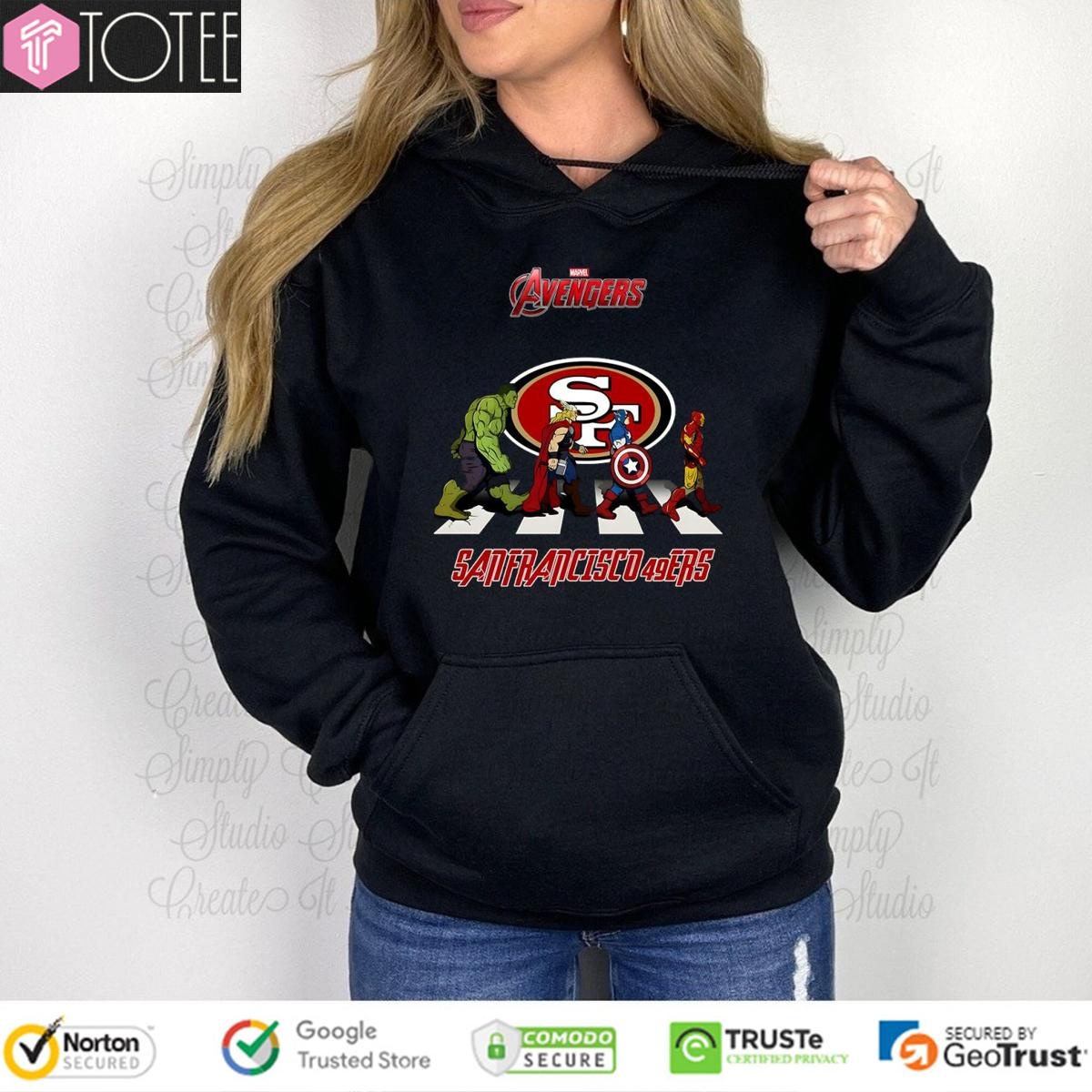 Marvel Avengers Abbey Road San Francisco 49Ers Hoodie