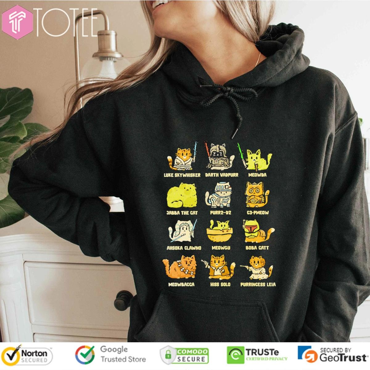 Star Kittens Parody Star Wars Characters Kitten Cat Hoodie