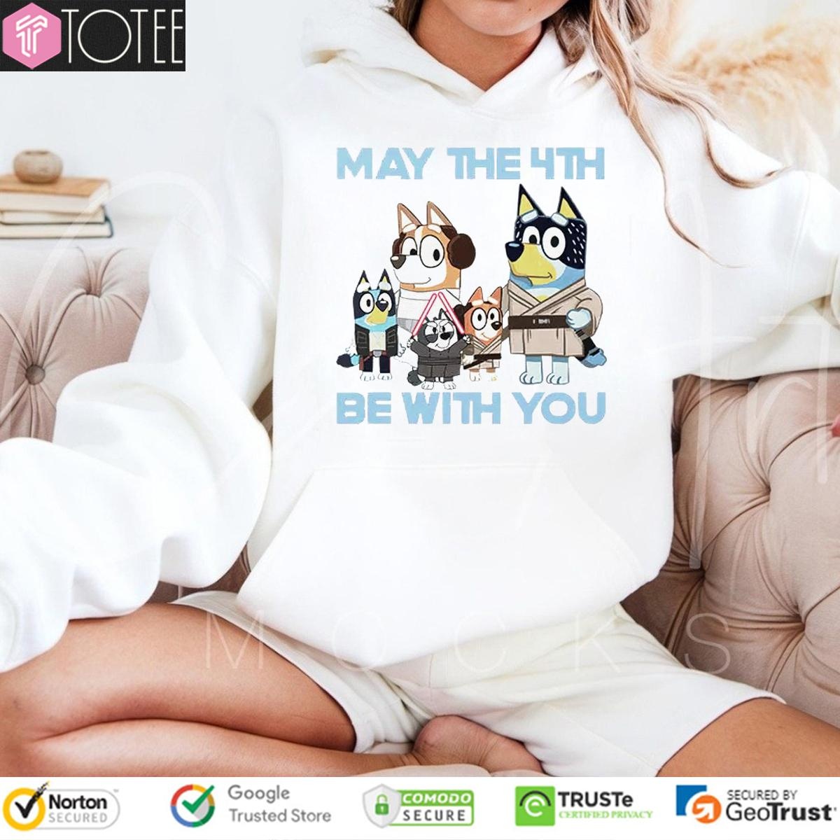 Bluey Family May The 4Th Be With You Star Wars Hoodie