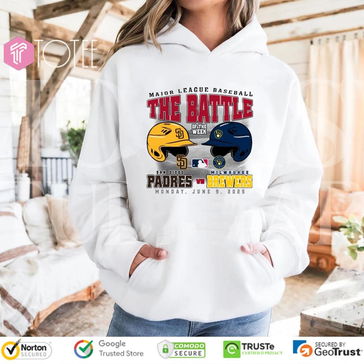 San Diego Padres Vs Milwaukee Brewers The Battle Of The Week Monday Hoodie